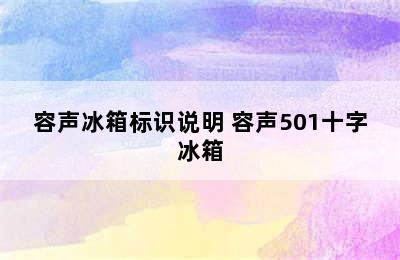 容声冰箱标识说明 容声501十字冰箱